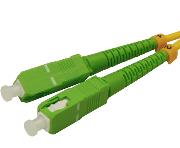 Fiber Optic Patch Cable, SC/UPC to SC/APC, Single-Mode 9/125, Duplex, 2 Meter