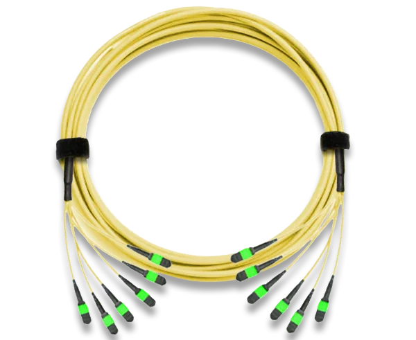 MTP Trunk Cable, APC Polish, Single Mode, 72 Fiber, 9/125, Plenum Rated