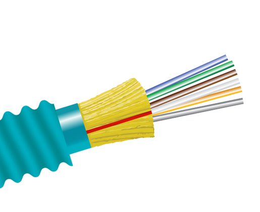 Armored Riser Fiber Optic Cable: Multimode 10 Gig OM4 for Indoor/Outdoor Distribution