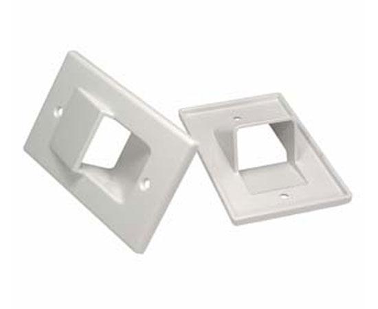 1-Gang Recessed Wall Plate, White