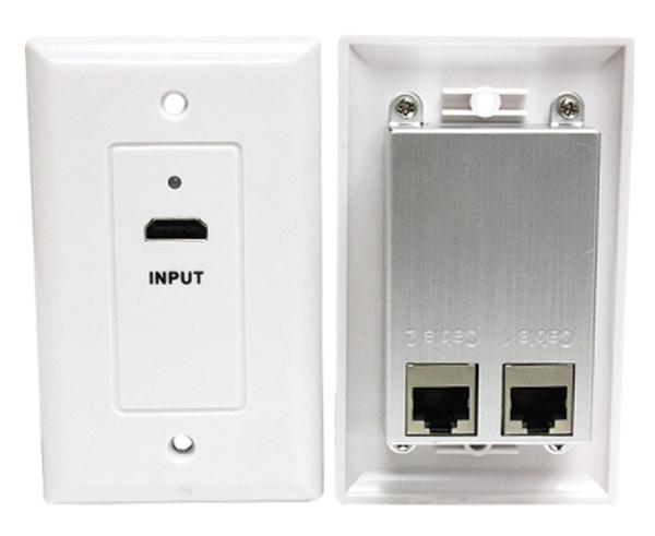 HDMI to CAT5E Audio/Video Balun Extender Wall Plates, White