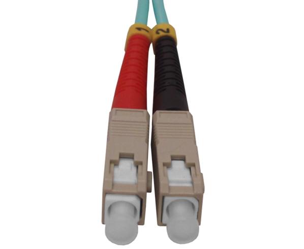 Fiber Optic Patch Cable, SC to SC, 10 Gig Multimode 50/125 OM3, Duplex