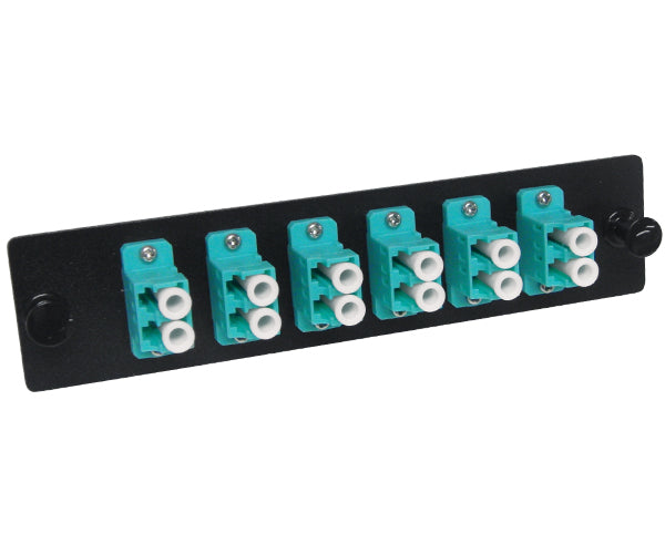 72-Strand Pre-Loaded OM3 Multimode LC Slide-Out 2U Fiber Patch Panel with Jacketed Pigtail Bundle