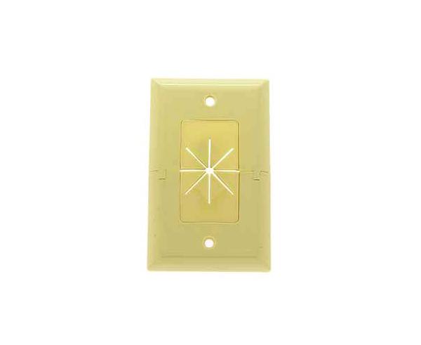 Feed-Through Wall Plate, Split, w/ Flexible Openings