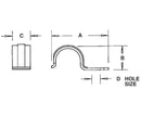 1-Hole Plated Steel EMT Straps Snap-on Type Diagram