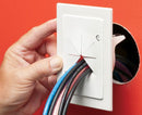 Cable Entry Bracket with Slotted Cover in Paintable White- Installation