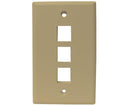 MIG+ Wall Plate, High Density 3 Ports - Almond