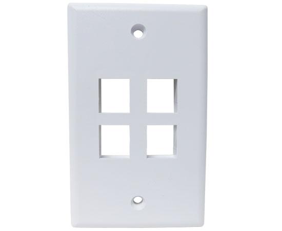 MIG+ Wall Plate, High Density 4 Ports - White