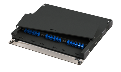 Fiber Patch and Splice Panel, Slide-Out, 1U, 3 Adapter Panel Capacity