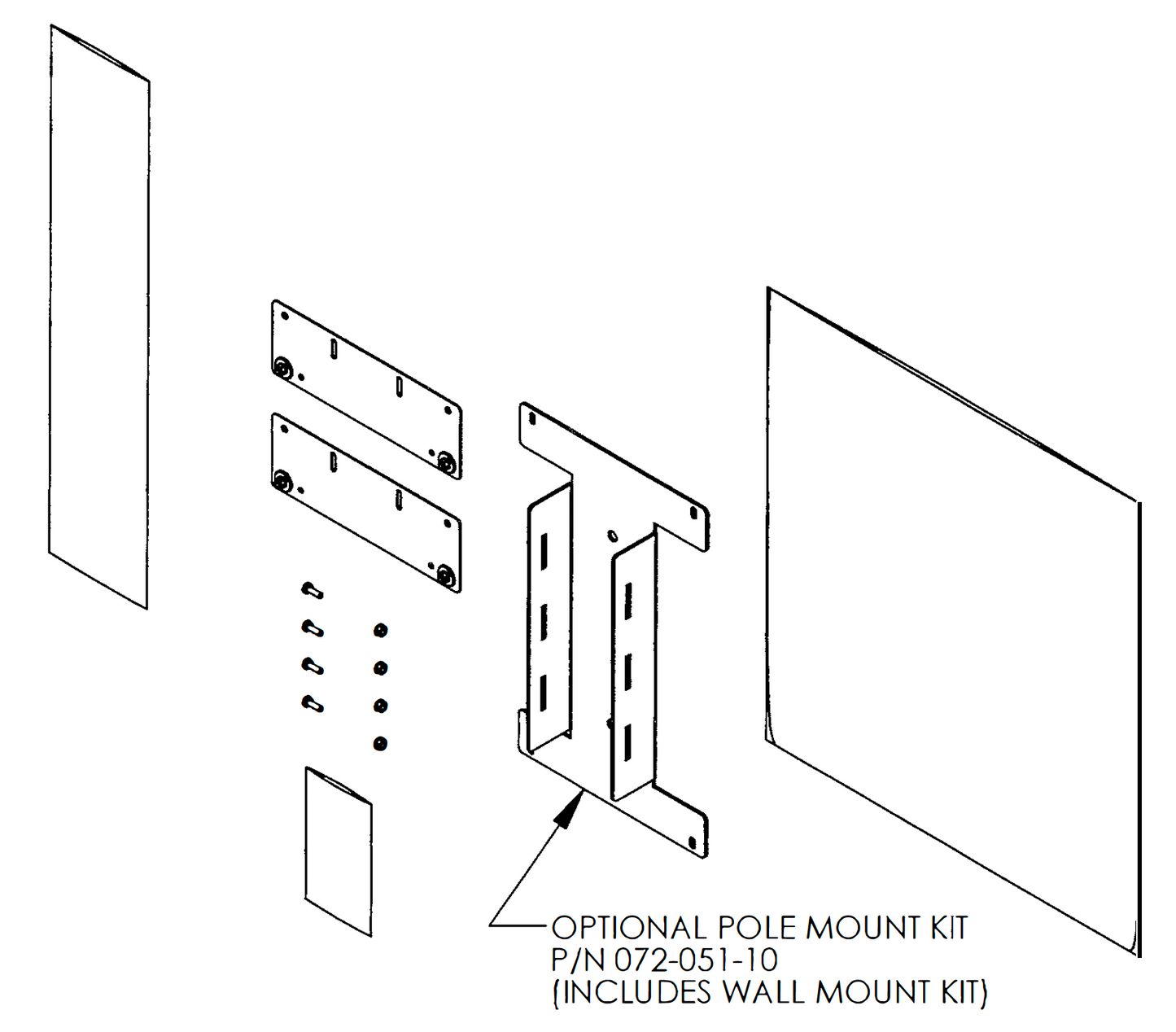 Pole Kit for FB23-3965WN4D4 NEMA Rated Wall Mount Enclosure