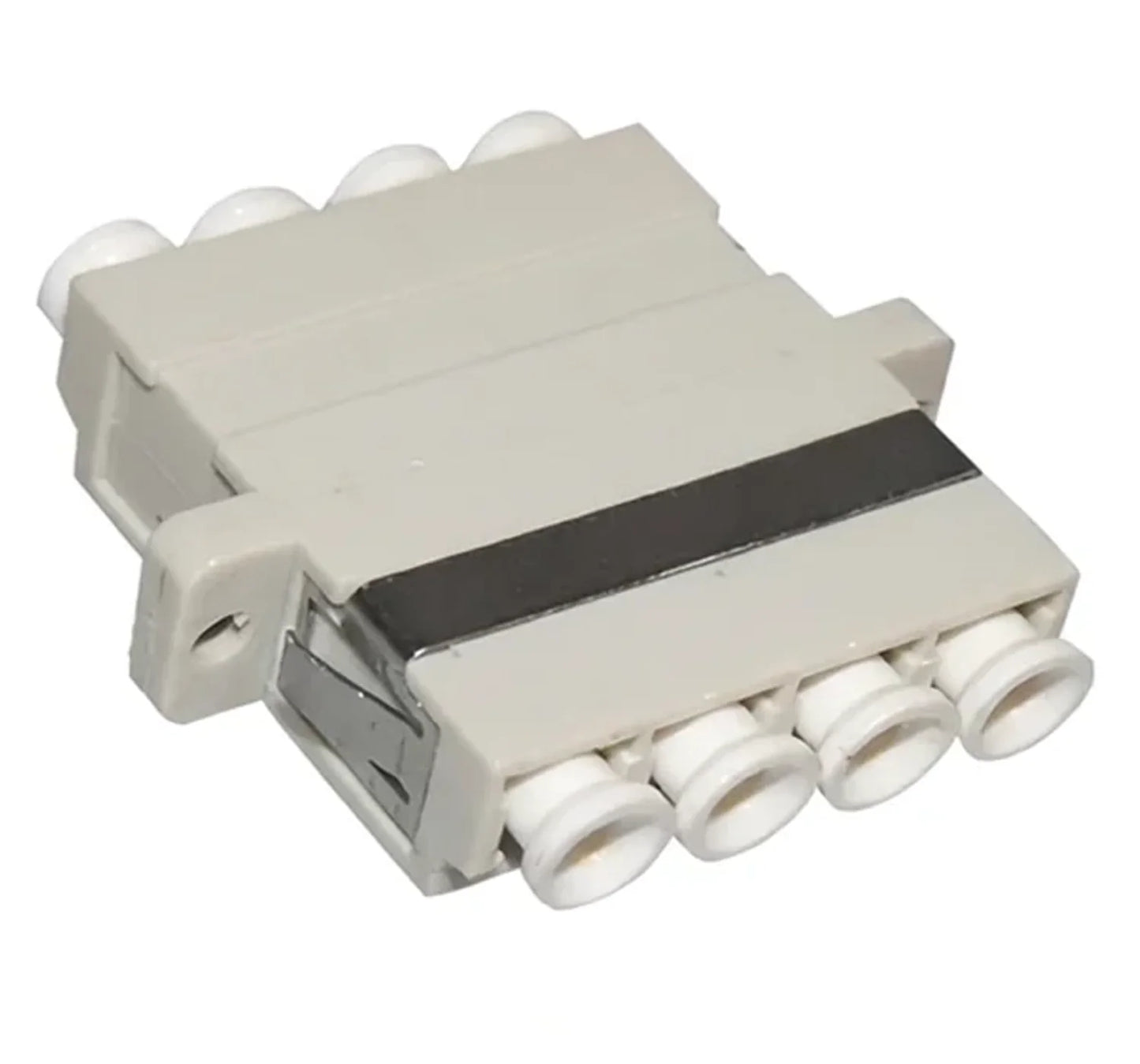 Fiber Optic Adapter, Multimode, LC/UPC Quad Adapter with Flanges