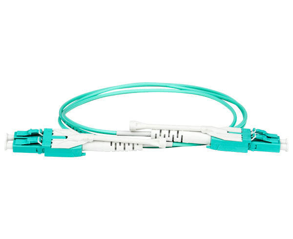 Switchable Uniboot Fiber Patch Cable Pull/Push, LC to LC, Duplex, 10 Gig Multimode 50/125 OM4 - 3M
