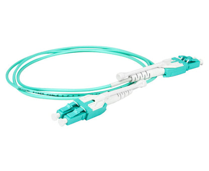 Switchable Uniboot Fiber Patch Cable Pull/Push, LC to LC, Duplex, 10 Gig Multimode 50/125 OM4 - 3M