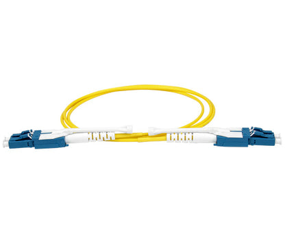 Switchable Uniboot Fiber Optic Patch Cable, Pull/Push, LC to LC, Single Mode 9/125, Duplex, 15 Meter