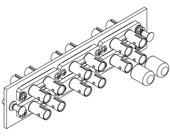 Fiber Adapter Panel, Multimode/Single Mode, 12 Port ST Duplex