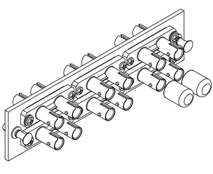 Fiber Adapter Panel, Multimode/Single Mode, 12 Port ST Duplex