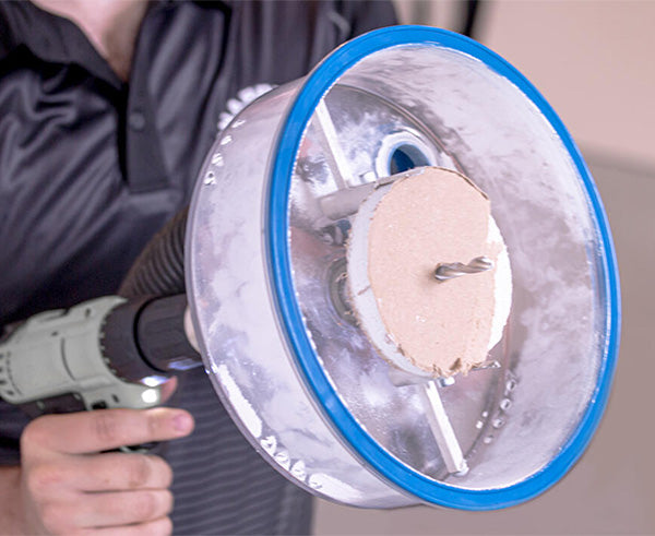 Adjustable Round Hole Cutter w/ Vacuum Port, 9" - Drill with hole cut out - Primus Cable