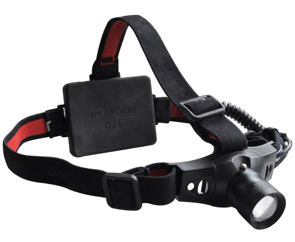 Super Hight Intensity LED Headlight with Zoom Three-way switch (High, Low, Flash)