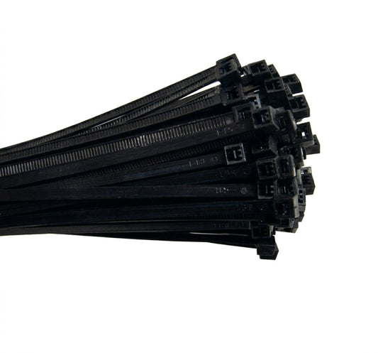 7" Nylon Cable Tie 50lbs Black 100pk