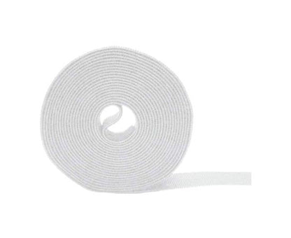 Wrap Strap, Hook and Loop Fastener, 10' - White