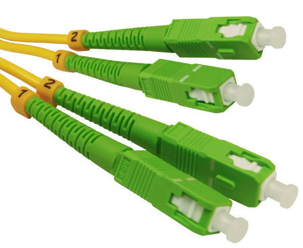 Fiber Optic Patch Cable, SC/APC to SC/APC, Single Mode 9/125, Duplex ...