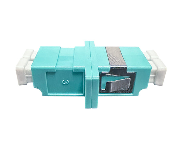 Fiber Optic Adapter, 10 Gig OM3/OM4 Multimode, LC Duplex Adapter