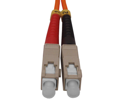 Fiber Optic Patch Cable, SC to ST, Multimode 62.5/125 OM1, Duplex, 15M