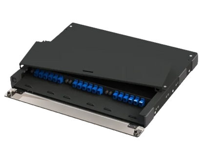 Fiber Patch and Splice Panel, Slide-Out, 1U, 3 Adapter Panel Capacity