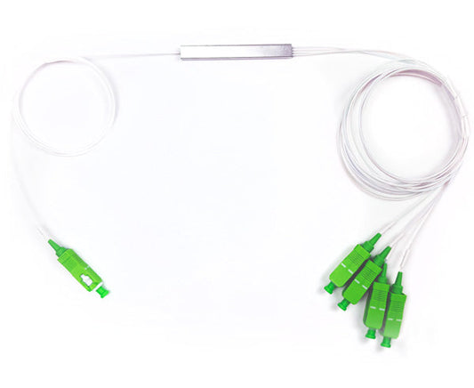 PLC Fiber Splitter, Blockless Type, Single Mode, 900um, SC/APC, 1x4