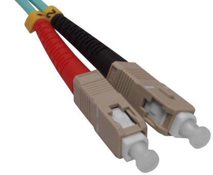 Fiber Optic Patch Cable, LC to SC, 10 Gig Multimode 50/125 OM3, Duplex - 4m
