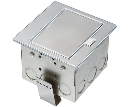 Power Outlet Countertop Box Kits w/ 2 USB Ports & Stainless Steel Color Trapdoor Covers 20A Duplex TR Receptacles