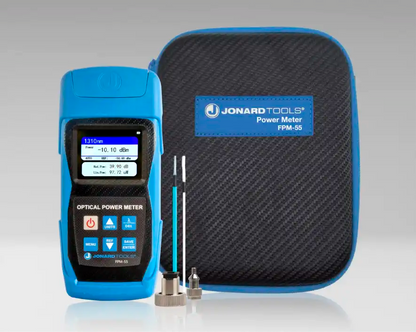 Fiber Optic Power Meter with Data Storage (-50 to +26 dBm) and FC/SC/LC Adapters | FPM-55