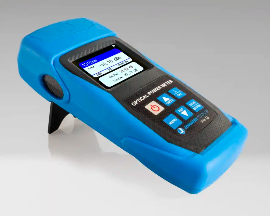 Fiber Optic Power Meter with Data Storage (-50 to +26 dBm) and FC/SC/LC Adapters | FPM-55