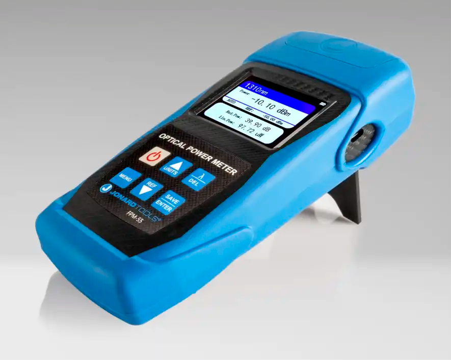 Fiber Optic Power Meter with Data Storage (-50 to +26 dBm) and FC/SC/LC Adapters | FPM-55