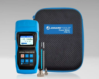 Fiber Optic Power Meter (-70 to +6 dBm) with FC/SC/LC Adapters | FPM-70