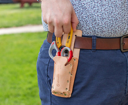 Leather 2 Pocket Tool Pouch - Easy Access to Tools - Primus Cable