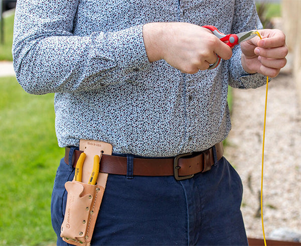 Leather 2 Pocket Tool Pouch - Primus Cable