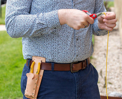 Leather 2 Pocket Tool Pouch - Primus Cable