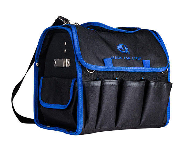 Rugged 21 Pocket Tool Case - Blue and Black Material Tool Case 