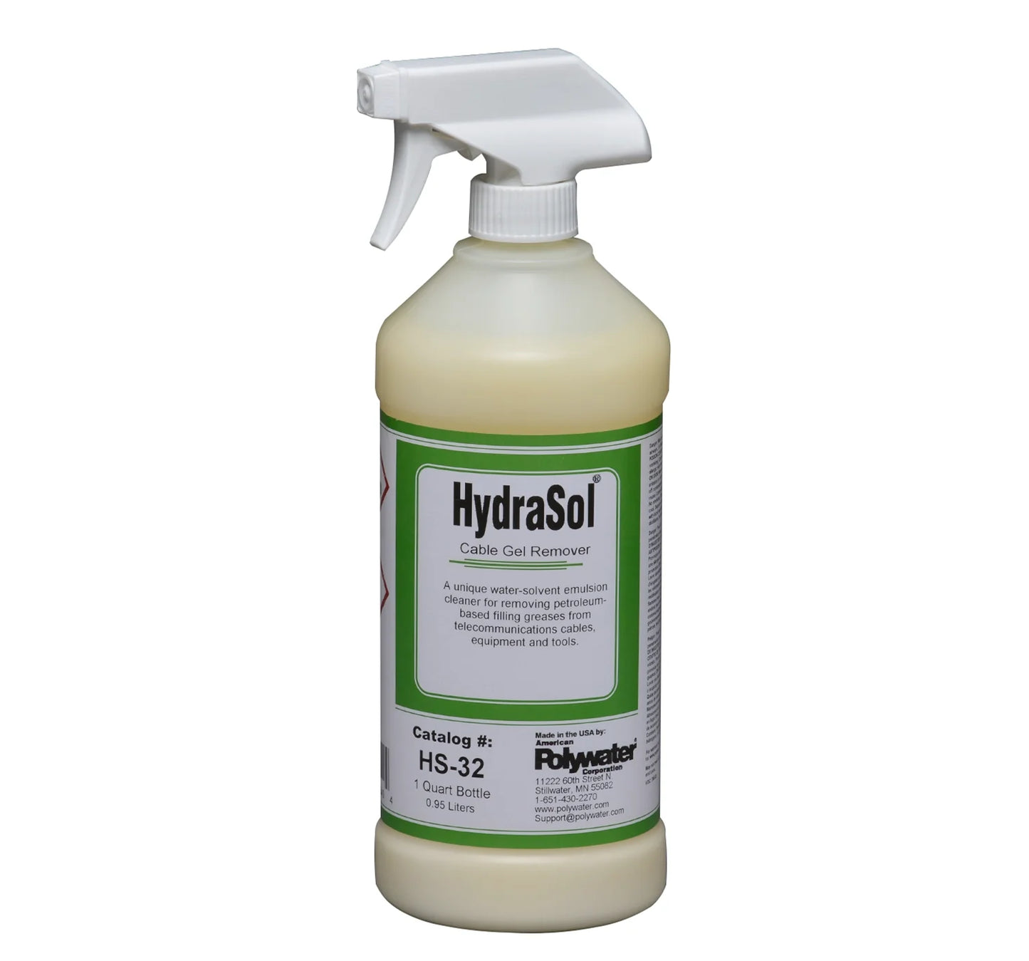 Polywater® HydraSol® Cable Gel Remover, SPLICE PREPARATION CLEANERS
