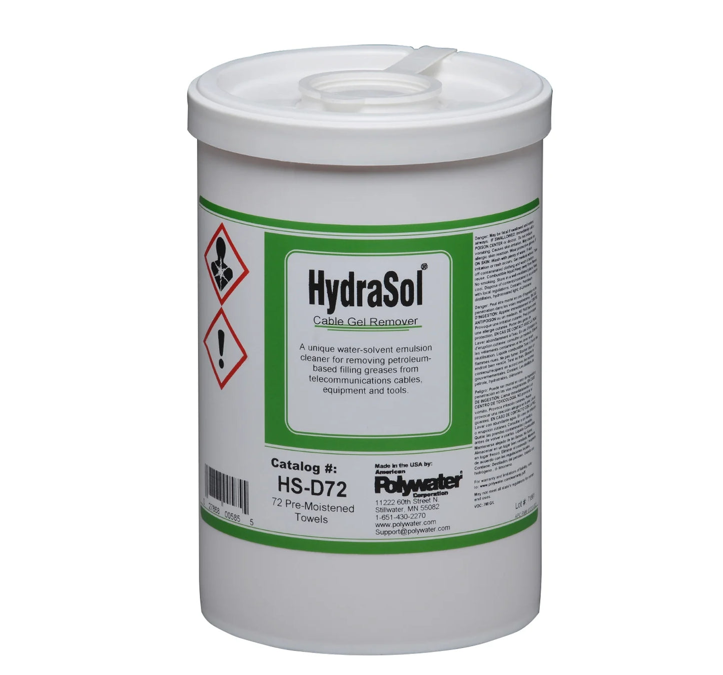 Polywater® HydraSol® Cable Gel Remover, SPLICE PREPARATION CLEANERS