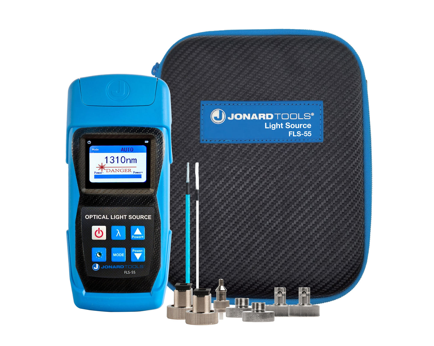 Multi-mode & Single-mode Fiber Optic Light Source with FC/LC/SC (PC/UPC) Adapters | FLS-55