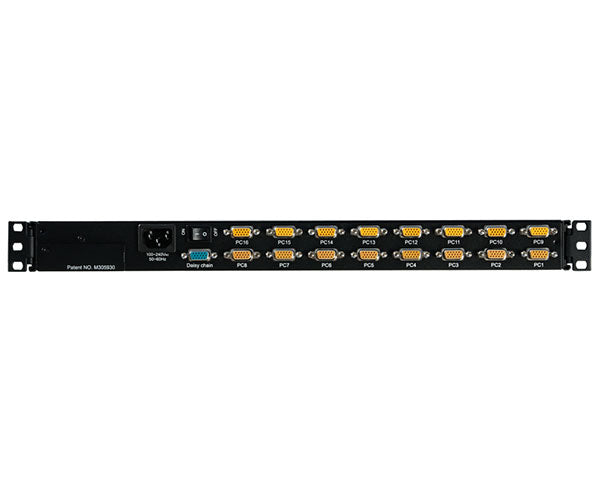 Network Rack, KVM Console LCD, 16 Port, 1U, 22.9" Depth 7 of 9