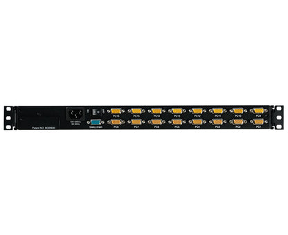 Network Rack, KVM Console LCD, 16 Port, 1U, 22.9" Depth 7 of 9