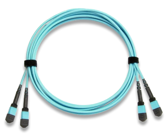 MTP Trunk Cable, Multimode OM3 10 Gig, 24 Fiber, 50/125, Plenum Rated