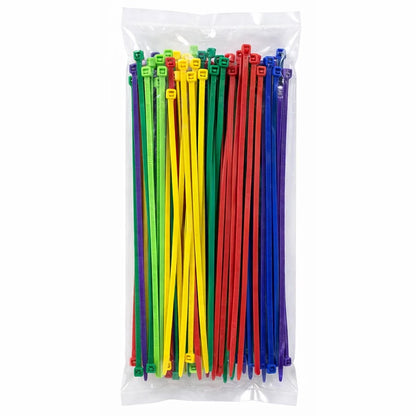 Color Variety Pack, Cable Tie, 11", 100 pack