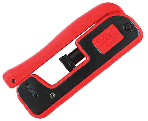 SealSmart II Compression Crimp Tool for BNC/F/RCA Connectors - Black and Red - Primus Cable Tools