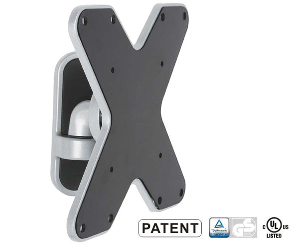 LED, LCD & Plasma Flat TV Wall Mount 23" to 42" Tilt and Swivel, 2.6" Arm, Silver