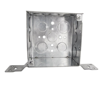Electrical Box, 4" Steel Square with Wall Bracket