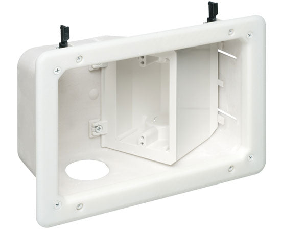 Square Reverse Channel Box Recessed TV Box with Angled Openings - Large – Fiber Savvy